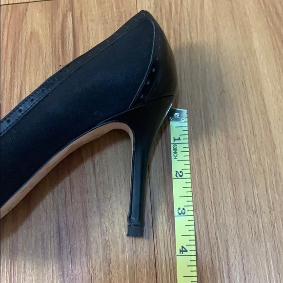 Kate Spade Black Peep Toe Fabric & Leather Heels - Picture 8 of 8